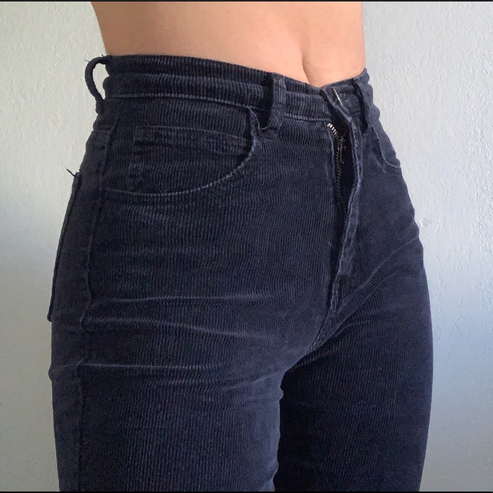 brandy melville navy blue corduroy pants